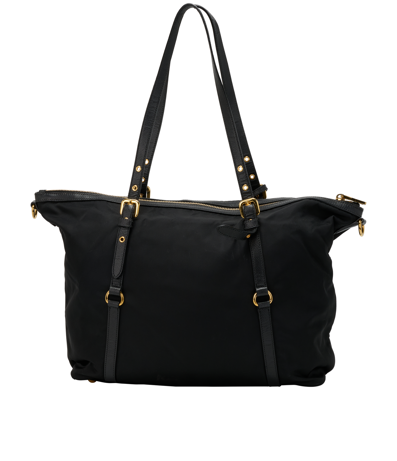 Tessuto Nylon Tote, &pound;495, Handbags, Black, Nylon, Back view